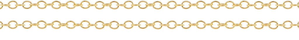 14Kt Gold Filled 1.8x1.4mm Cable Chain - 5 Feet