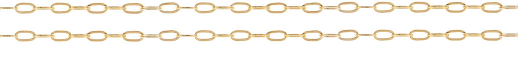 14Kt Gold Filled 1.8x1mm Elongated Flat Drawn Cable Chain - 5ft