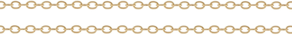 14Kt Gold Filled 1.9x1.4mm Flat Cable Chain - 100ft