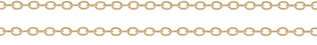 14Kt Gold Filled 1.9x1.4mm Flat Cable Chain - 20ft