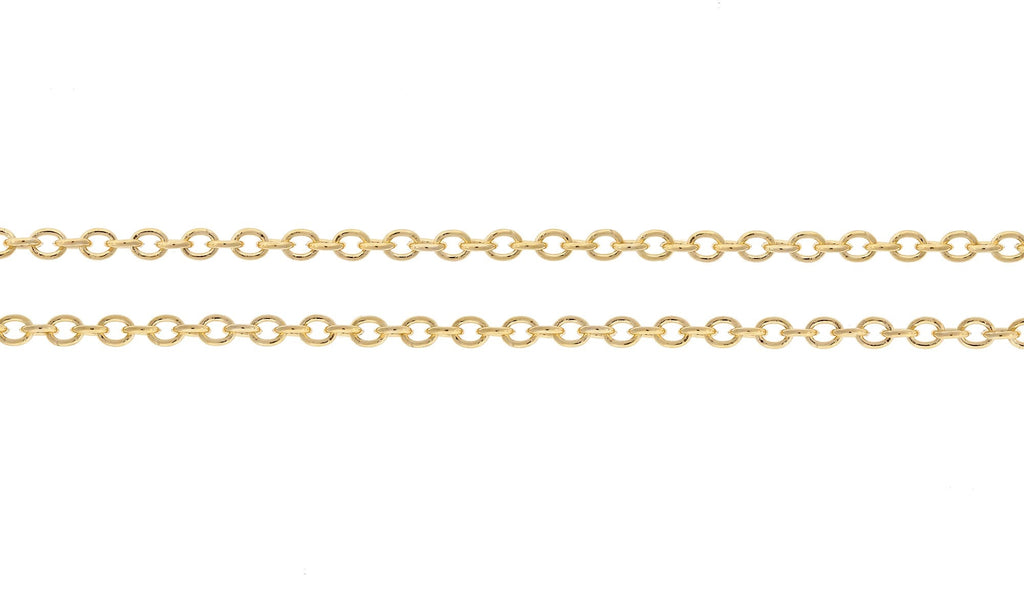 14Kt Gold Filled 1.9x1.6mm Strong Cable Chain - 20 Feet