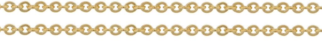 14Kt Gold Filled 1.9x1.6mm Strong Flat Cable Chain  - 5ft