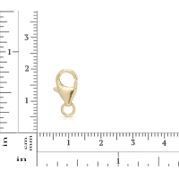 14K Yellow Gold Oval Lobster Clasp w/ Ring