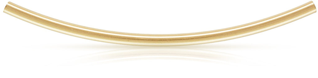 14Kt Gold Filled 10x1mm Curved Tube 0.5mm Inside Diameter - 10 pcs