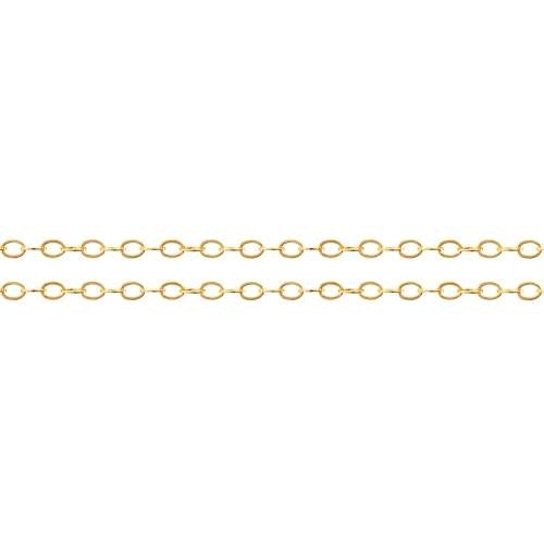 14Kt Gold Filled 2.2x1.6mm Flat Cable Chain - 100ft