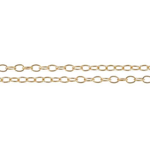 14Kt Gold Filled 2.5x2mm Cable Chain - 5ft