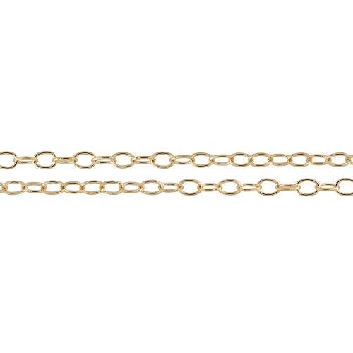 14Kt Gold Filled 2.5x2mm Cable Chain - 100ft