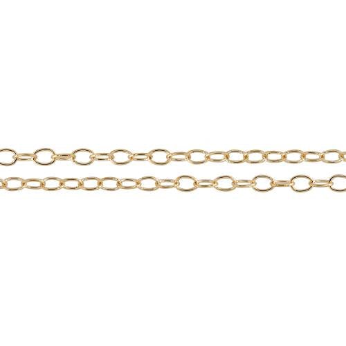 14Kt Gold Filled 2.5x2mm Cable Chain - 20 Feet