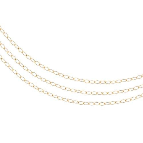 14Kt Gold Filled 2x1.5mm Cable Chain - 100 Feet Spool