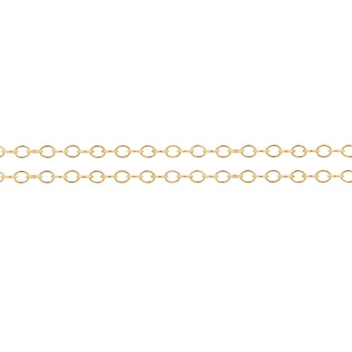 14Kt Gold Filled 2x1.6mm Cable Chain - 5 Ft