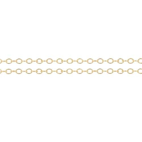 14Kt Gold Filled 2x1.6mm Cable Chain - 100Ft