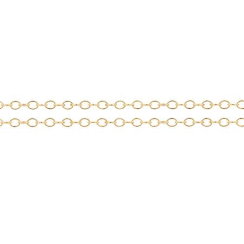14Kt Gold Filled 2x1.6mm Cable Chain - 20Ft