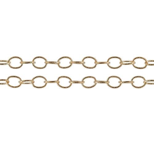 14Kt Gold Filled 2x1.8mm Twisted Oval Cable Chain - 20ft