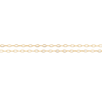 14Kt Gold Filled 2x1mm Drawn Flat Cable Chain - 5 ft