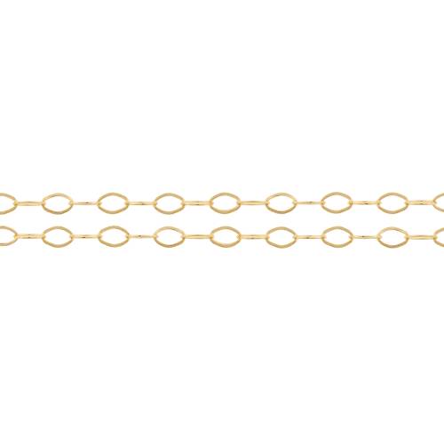14Kt Gold Filled 3.2x2.4mm Flat Cable Chain - 5ft