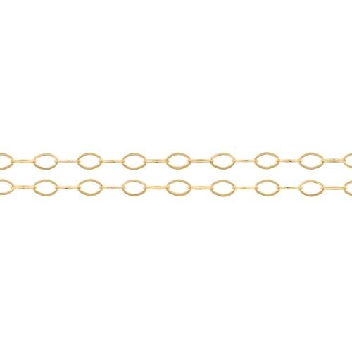 14Kt Gold Filled 3.2x2.4mm Flat Cable Chain - 20ft
