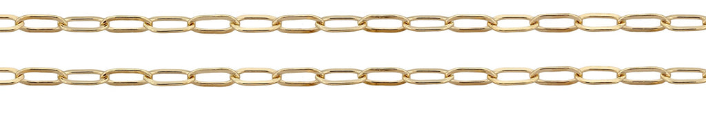 14Kt Gold Filled 3x1.3mm Elongated Flat Cable Chain - 5ft
