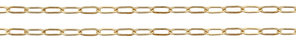 14Kt Gold Filled 3x1.3mm Elongated Flat Cable Chain - 20ft