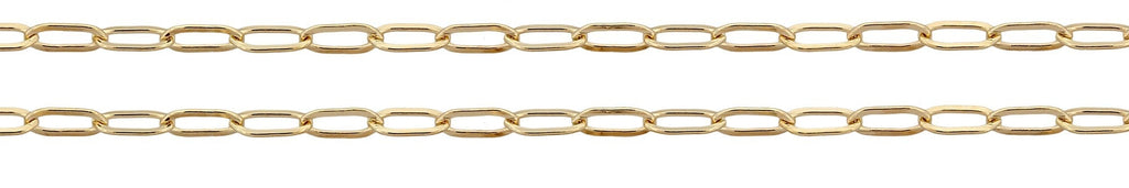 14Kt Gold Filled 3x1.3mm Elongated Flat Cable Chain - 100ft