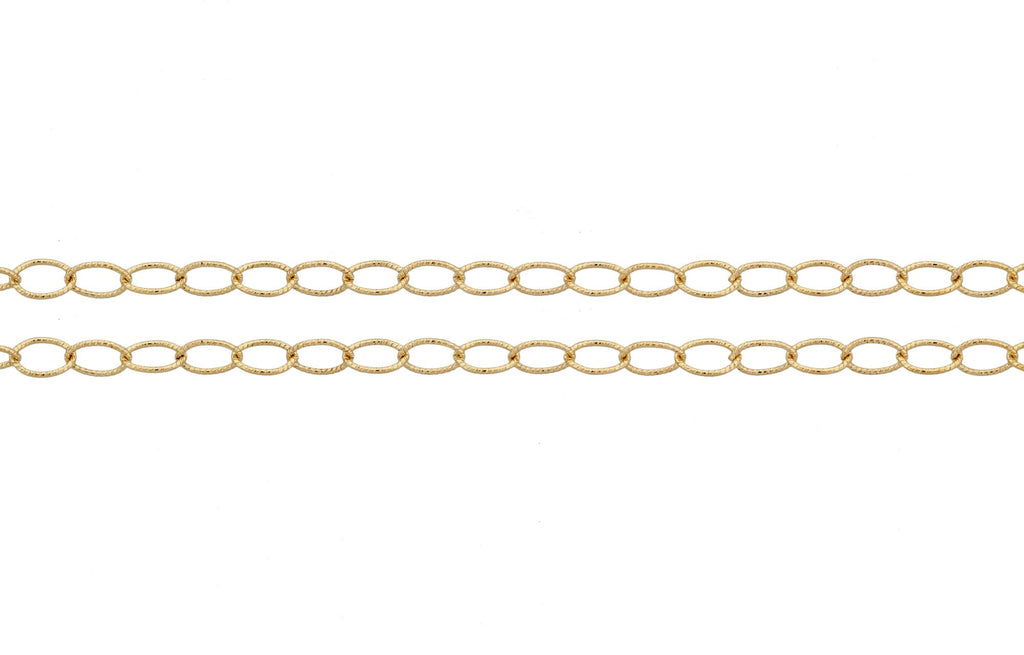 14Kt Gold Filled 3x2mm Cable Chain Twisted Wire - 20ft