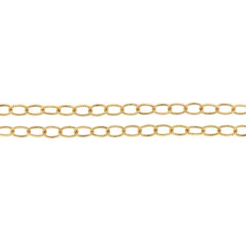14Kt Gold Filled 4x3mm Twisted Oval Cable Chain - 20ft