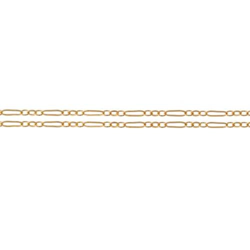 14Kt Gold Filled 5x1.5mm Flat Long and Short Cable Chain - 20ft