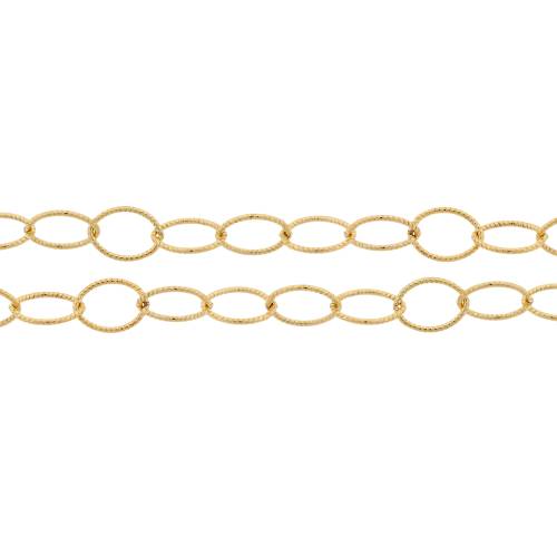 14kt Gold Filled 8x6mm Twisted Cable Chain  - 5ft