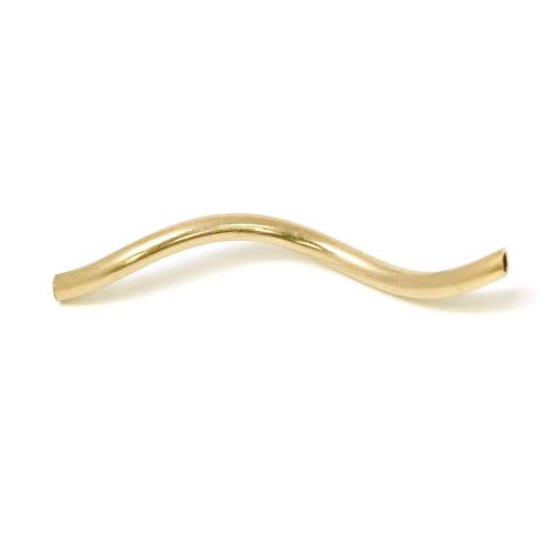 14Kt Gold Filled Curved Spiral Tube 17.5x1mm - 10pcs