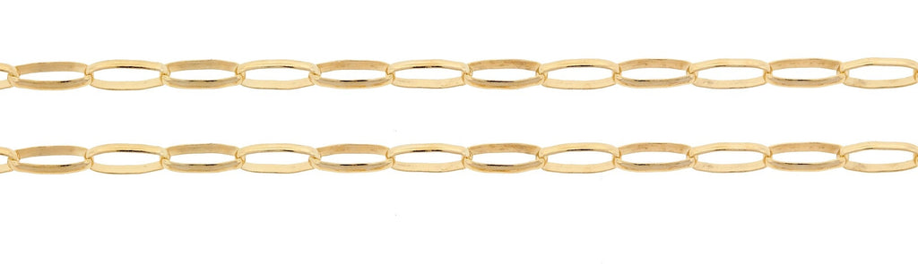 14Kt Gold Filled Elongated Drawn Rolo Chain 4x1.7mm - 20 ft