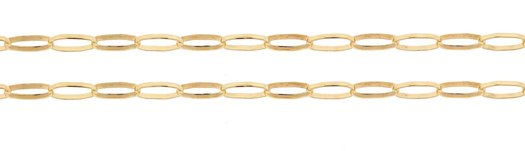 14Kt Gold Filled Elongated Drawn Rolo Chain 4x1.7mm - 100 ft