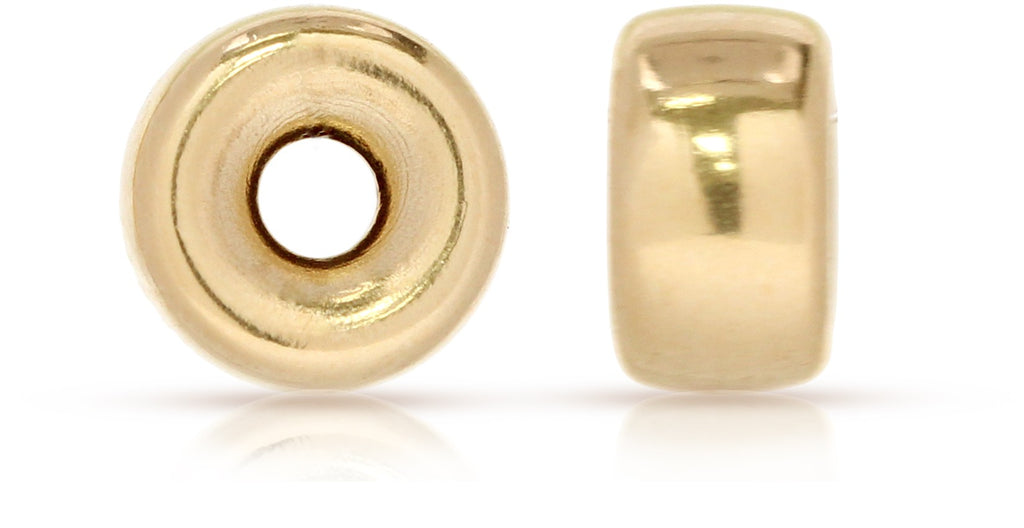 14Kt Gold Filled Roundel Spacer Beads 4mm - 20pcs/pack