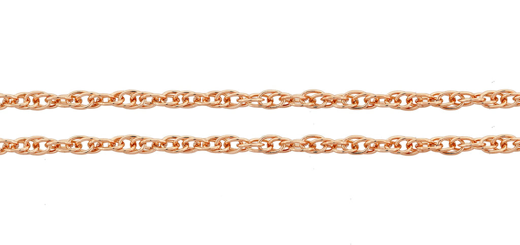 14Kt Rose Gold Filled 1.2mm Rope Chain - 5ft