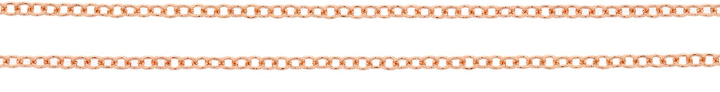 14Kt Rose Gold Filled 1.3x1mm Cable Chain - 20ft