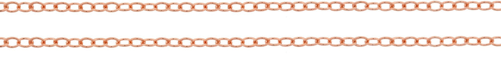 14Kt Rose Gold Filled 1.5x1mm Cable Chain - 20ft