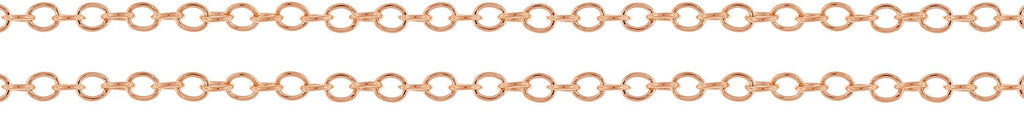 14Kt Rose Gold Filled 1.8x1.4mm Cable Chain - 20ft