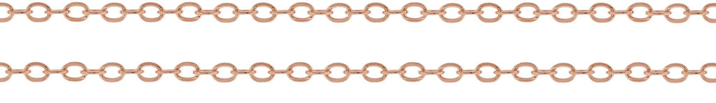 14Kt Rose Gold Filled 1.9x1.4mm Flat Cable Chain - 20ft
