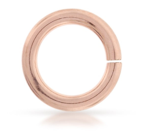 14Kt Rose Gold Filled 16ga 8mm Twist and Lock Jump Ring - 10pcs/pack