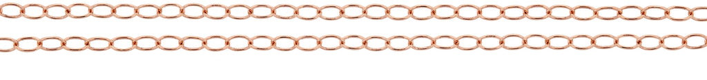14Kt Rose Gold Filled 2.2x1.3mm Cable Chain - 5ft