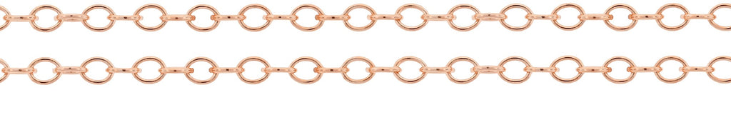 14Kt Rose Gold Filled 2x1.6mm Cable Chain -5ft