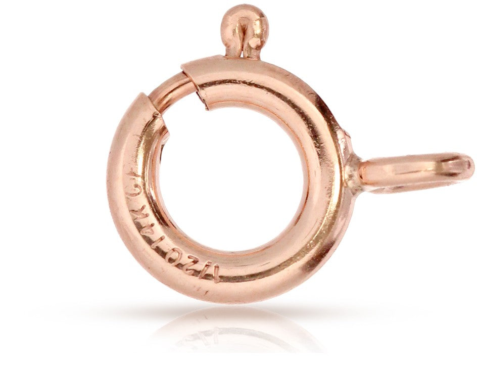 14Kt Rose Gold Filled 6mm Spring Ring W/ Closed Ring - 20pcs/pack