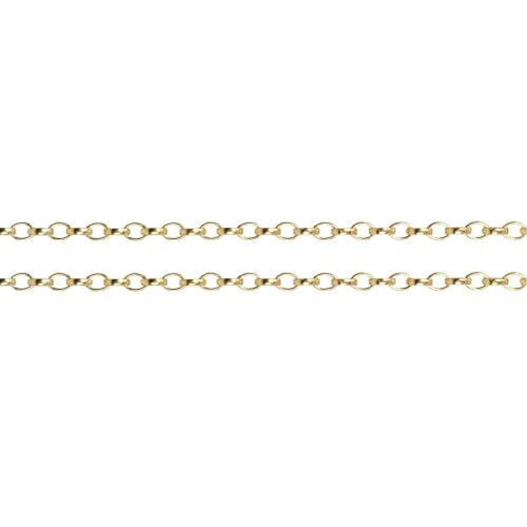 14Kt Gold Filled 2.6x1.8mm Oval Rolo Chain - 5ft