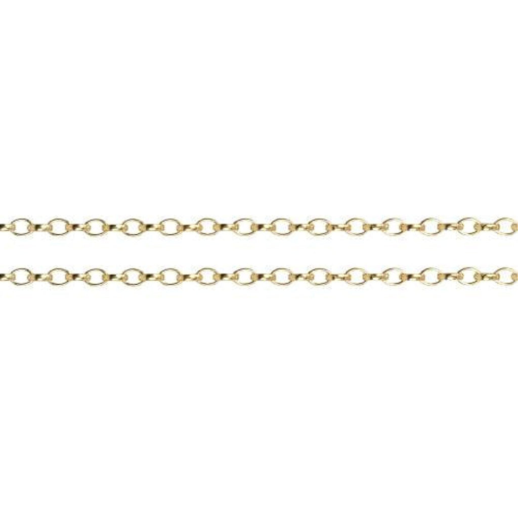 14Kt Gold Filled Oval 2.5x1.6mm Rolo Chain - 20ft