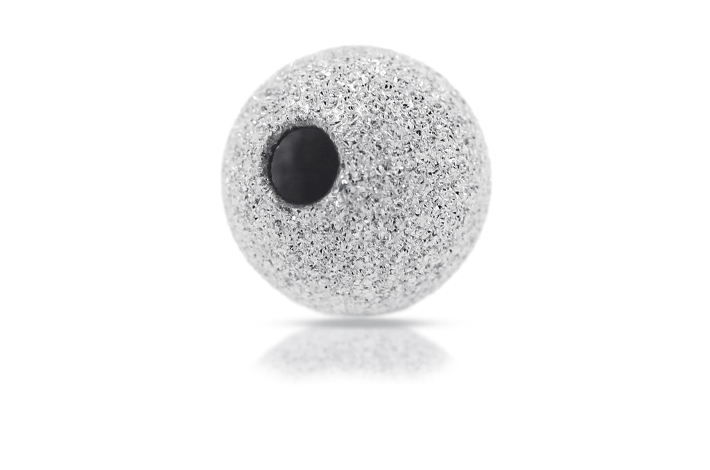 Sterling Silver 2mm Stardust Round Beads - 100pcs/pack