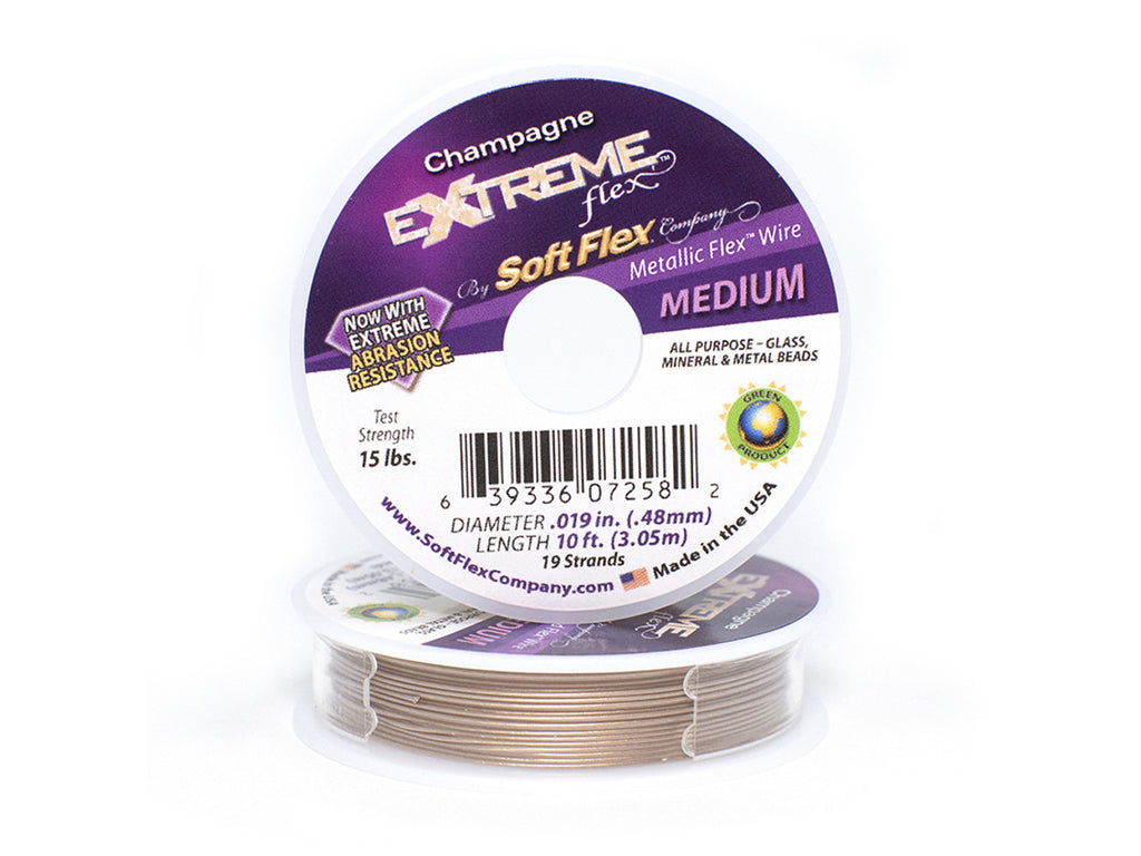 Soft Flex extreme Flex wire 19 Strand 0.019 Inch 10ft length Champagne - 1spool