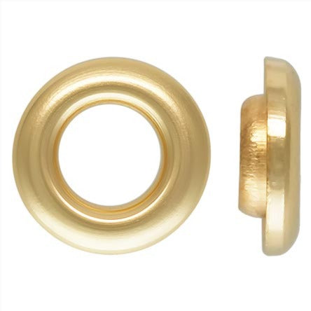 14Kt Gold Filled 2.0mm OD Light Bead Grommet 1.5mm Hole -50pcs