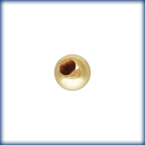 14Kt Gold Filled 3.0mm Bead 1.3mm Hole - 50pcs/pack