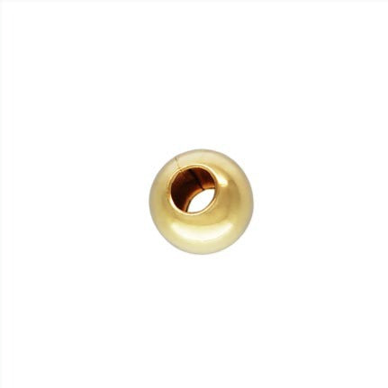 14kt Gold Filled 2.5mm Seam Bead 1.0mm Hole - 50pcs/pack