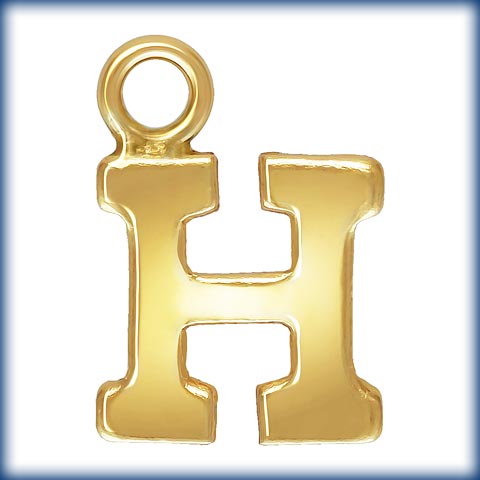 Letter H Bracelet in 14K Yellow Gold, X-Small (6 + 0.5 Extender)