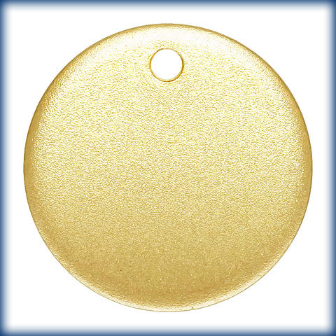 14Kt Gold Filled 10.0mm Matte Disc 1.1mm Hole (0.8mm Thick) - 1pc/pack
