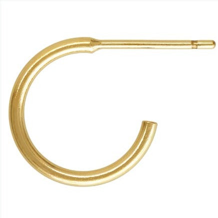 14Kt Gold Filled 12.0mm 3/4 Hoop Post Earrings - 2prs/pack – Plazko